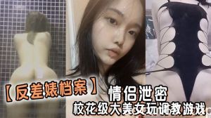 【反差婊档案】情侣泄密，校花级大美女玩调教游戏，少女少妇都是小母狗！