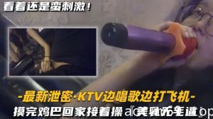 【最新泄密KTV边唱歌边打飞机】回家接着操，美乳无毛逼